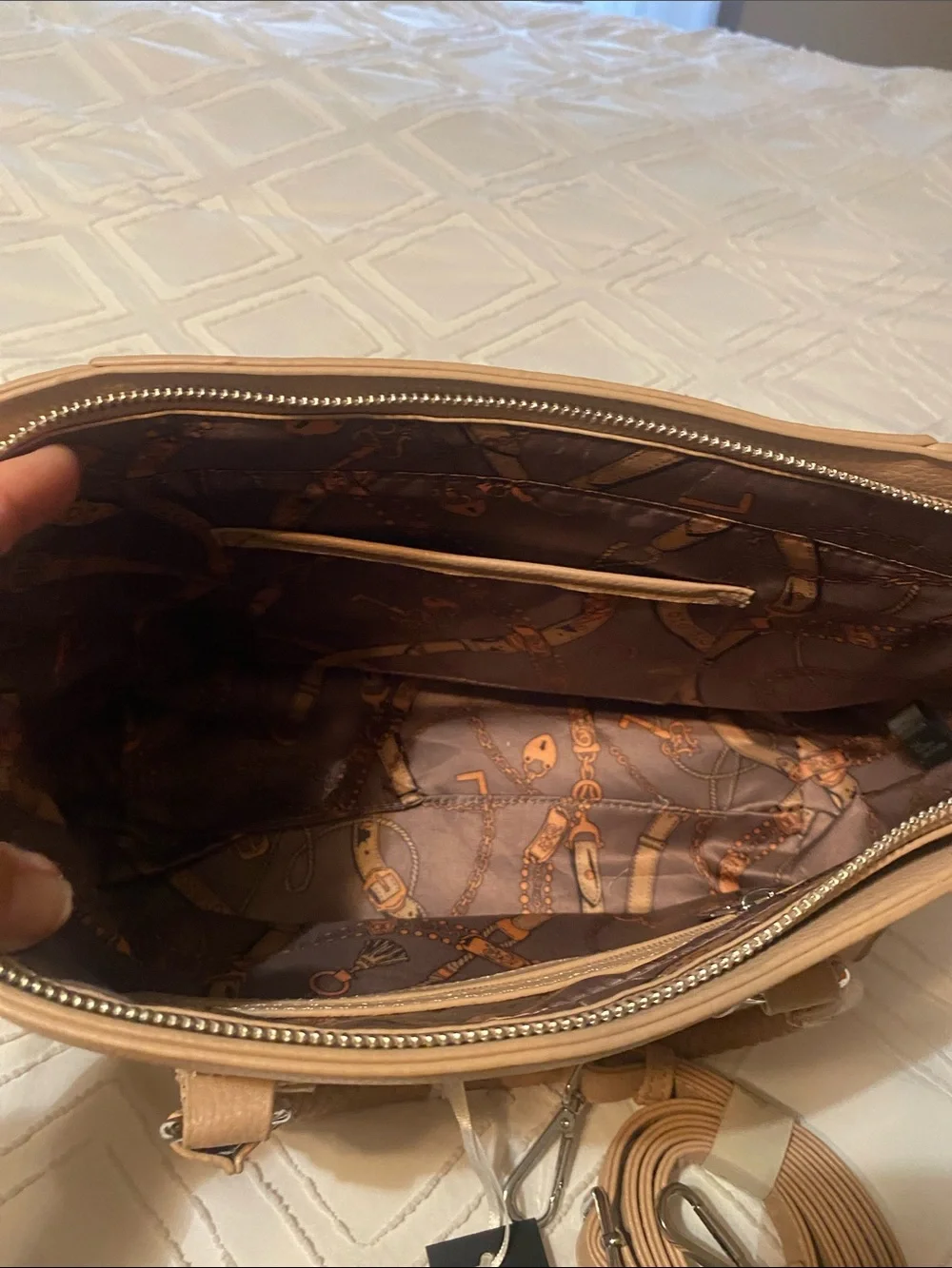 Blush LaTerre Structured Vegan Leather Purse